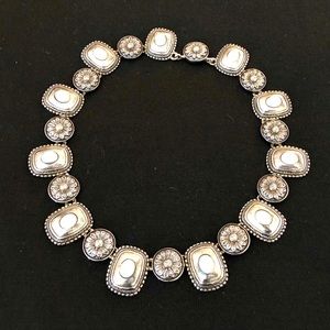 18” silver/mother of pearl Necklace